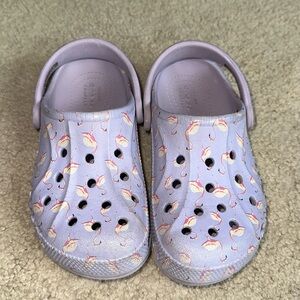 Purple flamingo Crocs - Sz 12